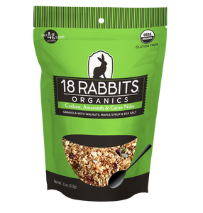 18 RABBITS: Cashew, Amaranth & Cacao Nib Granola, 11 oz