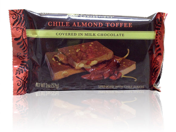 FERNCREEK: Chile Almond Toffee Bar Milk Chocolate, 2 oz