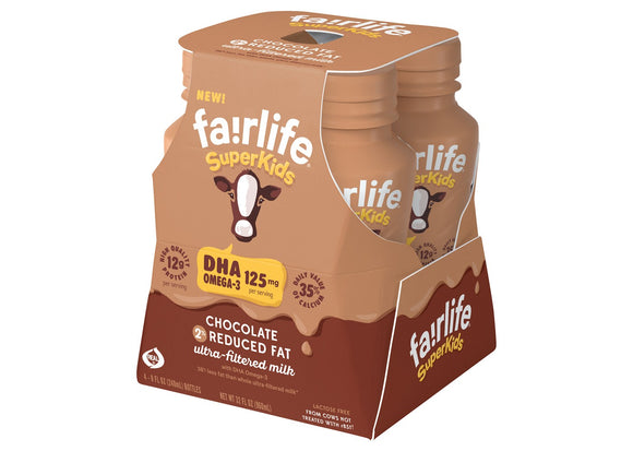 FAIRLIFE: Super Kids 2% Chocolate Reduced Fat Milk 4-8 oz, 32 oz