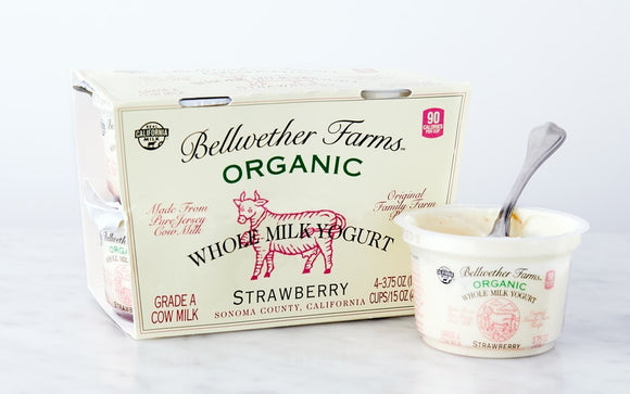 BELLWETHER FARMS: Jersey Cow Strawberry Yogurt, 3.75 oz