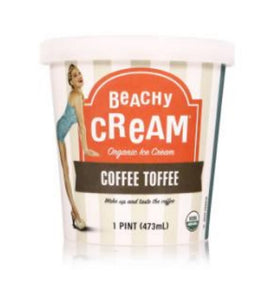BEACHY CREAM: Coffee Toffee Ice Cream, 1 pint