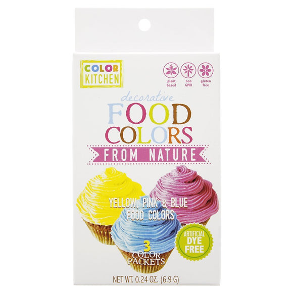 COLORKITCHEN: Decorative Food Colors From Nature 3-Color Packets, 0.24 oz