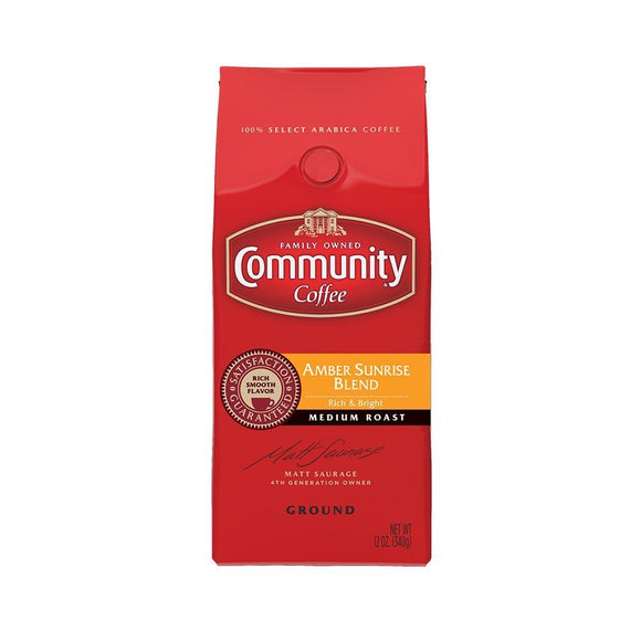 COMMUNITY COFFEE: Amber Sunrise Blend Ground Coffee, 12 oz