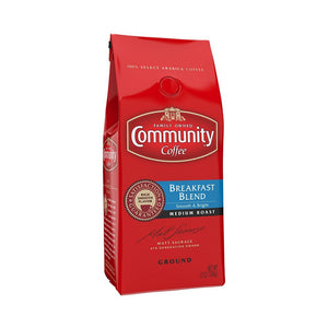 COMMUNITY COFFEE: Breakfast Blend Medium Roast Ground Coffee, 12 oz