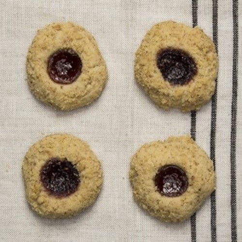 COOKIES CON AMORE: Jelly Filled Walnut Thumbprint Cookies Approximately 220 Pieces, 10 lb