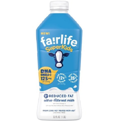 FAIRLIFE: SuperKids 2% Reduced Fat Ultra Filtered Milk, 52 oz