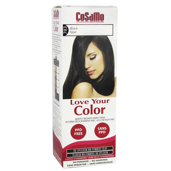 LOVE YOUR COLOR: Non-Permanent Hair Color 783 Black, 3 oz