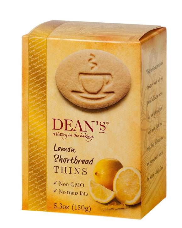 DEANS: Shortbread Thins Lemon, 5.3 oz