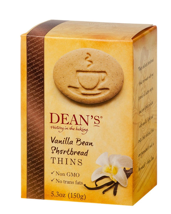 DEANS: Shortbread Thins Vanilla, 5.3 oz