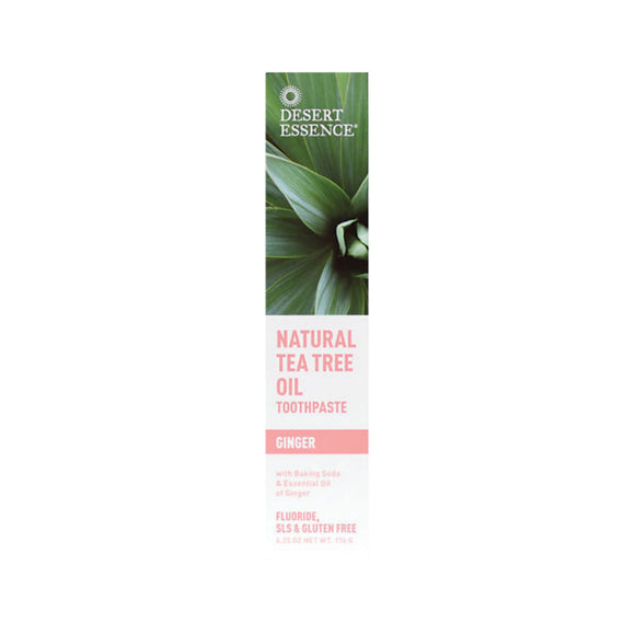 DESERT ESSENCE: Natural Tea Tree Oil Toothpaste Ginger, 6.25 oz