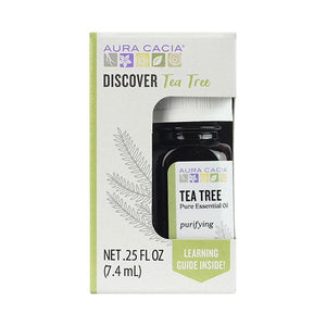 AURA CACIA: Discover Tea Tree Essential Oil , 0.25 fo