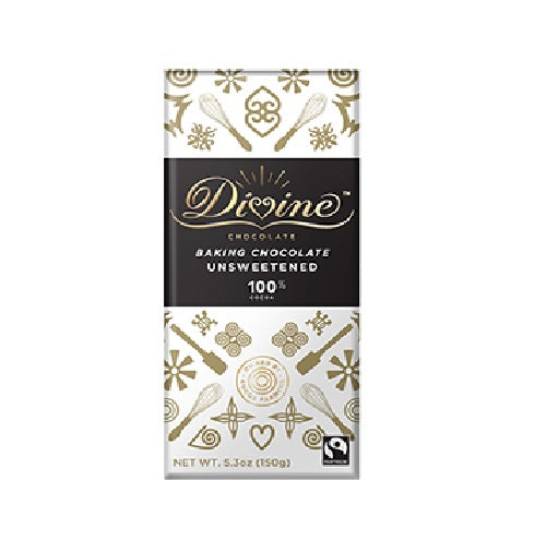 DIVINE CHOCOLATE: Unsweetened Baking Chocolate, 5.3 oz