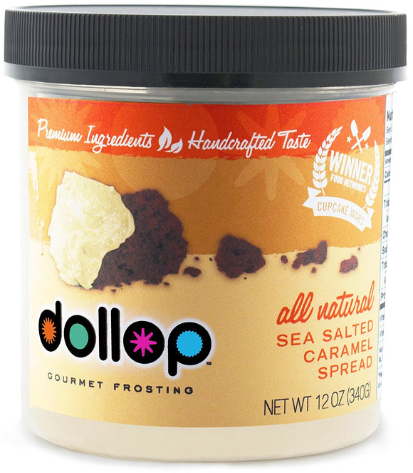 DOLLOP: Gourmet Sea Salted Caramel Frosting Spread, 12 oz