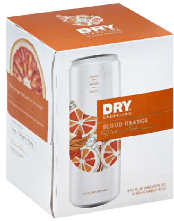 DRY: Soda Dry Sparkling Blood Orange 4 Pack, 12 oz