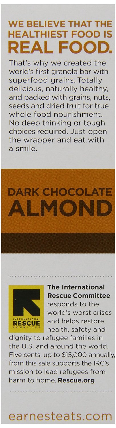 EARNEST EATS: Chewy Granola Bars Dark Almond Chocolate, 6.2 oz