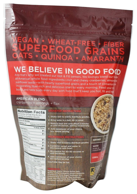 EARNEST EATS: Hot & Fit American Blend Cereal, 12.6 oz