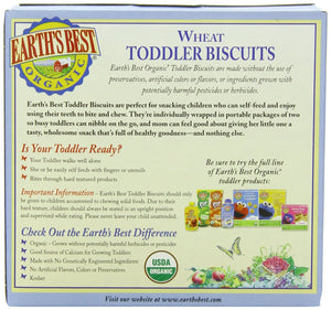 EARTH'S BEST: Organic Wheat Toddler Biscuits, 4.6 oz