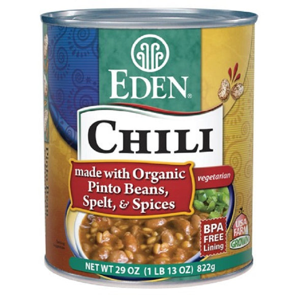 EDEN FOODS: Chili Pinto Beans Spelt & Spices, 29 oz