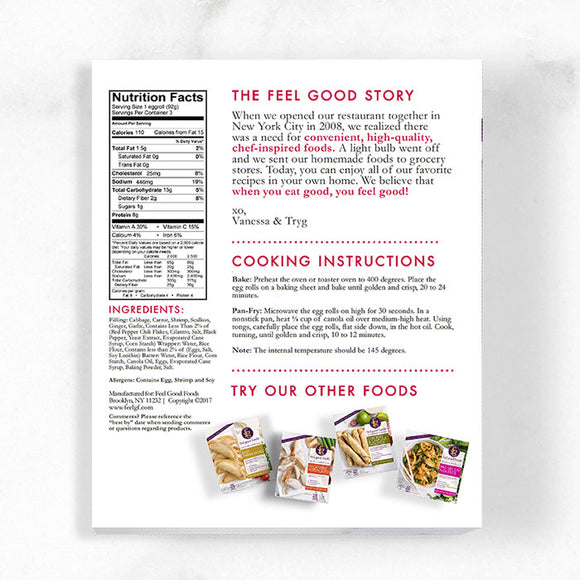 FEEL GOOD FOODS: Gluten Free Shrimp & Vegetable Egg Rolls, 9 oz