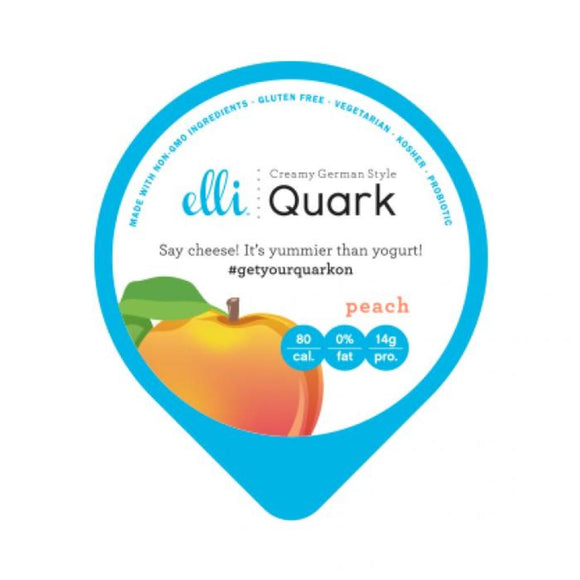 ELLI: Quark Peach Quark Cheese, 6 oz