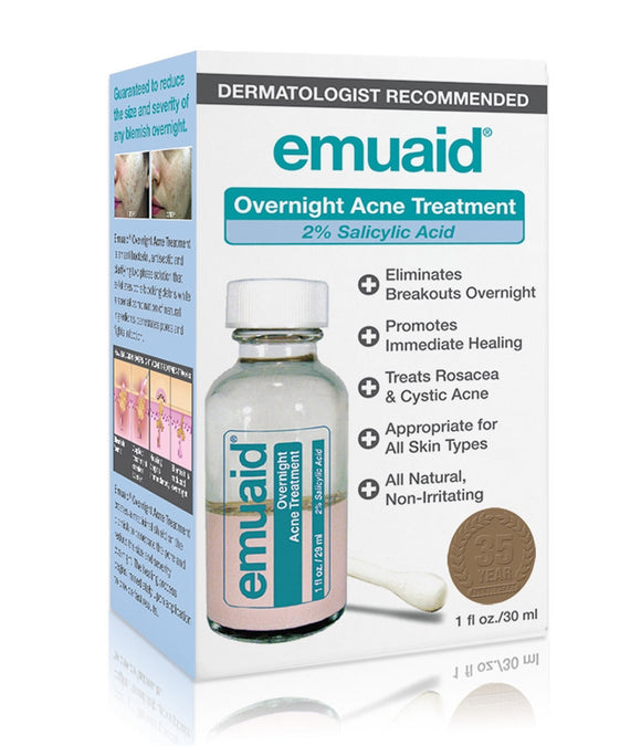 EMUAID: Overnight Acne Treatment, 1 0z