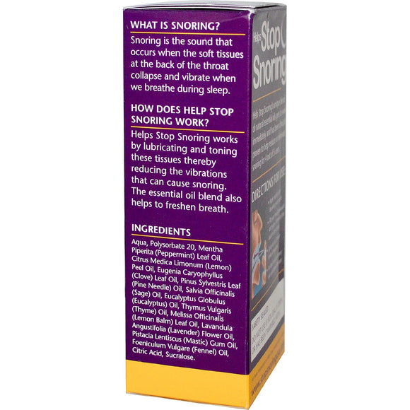 ESSENTIAL HEALTH: Helps Stop Snoring Throat Spray, 2 oz