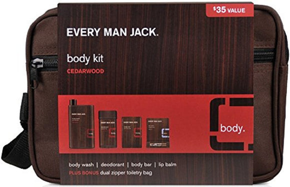 EVERY MAN JACK: 4 Piece Body Kit Cedarwood, 1 Pack