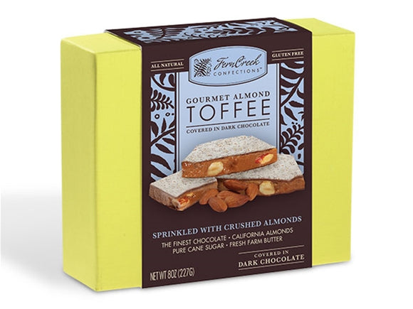 FERNCREEK: Gourmet Almond Toffee Dark Chocolate, 8 oz