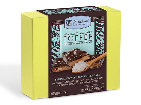 FERNCREEK: Sea Salt Almond Toffee Dark Chocolate, 8 oz