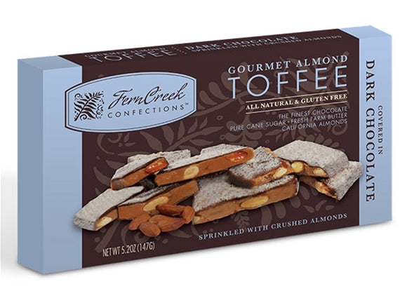 FERNCREEK: Gourmet Almond Toffee Bar Dark Chocolate, 5.2 oz