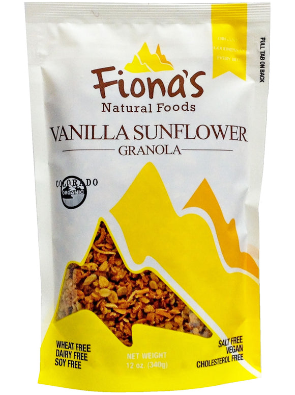 FIONA'S NATURAL FOODS: Organic Vanilla Sunflower Granola, 12 oz