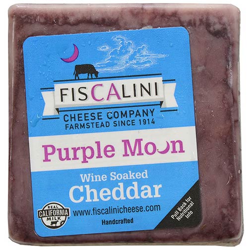 FISCALINI: Purple Moon Wine Soaked Cheddar Cheese, 6 oz