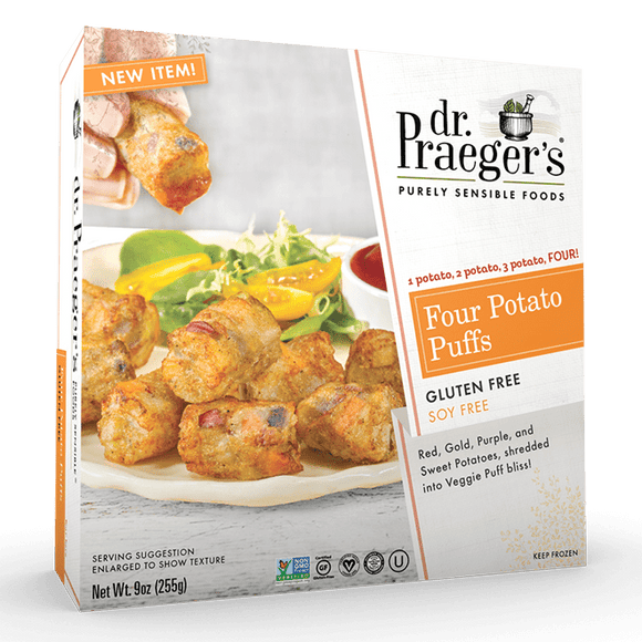 DR PRAEGER: Four Potato Puffs, 9 oz