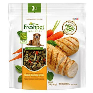 FRESHPET SELECT: Tender Chicken with Crisp Carrots & Leafy Spinach Dog Food Recipe, 3 lb