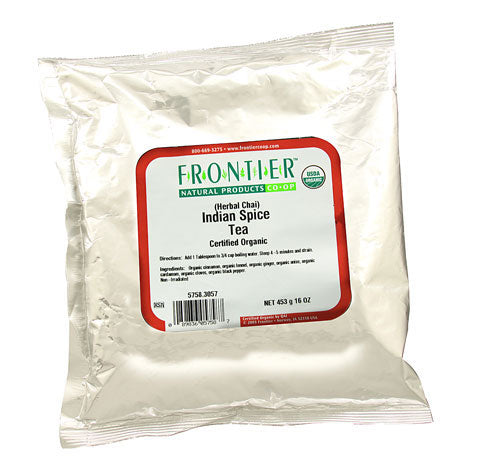 FRONTIER HERB: Organic Indian Spice Herbal Chai Tea, 16 oz