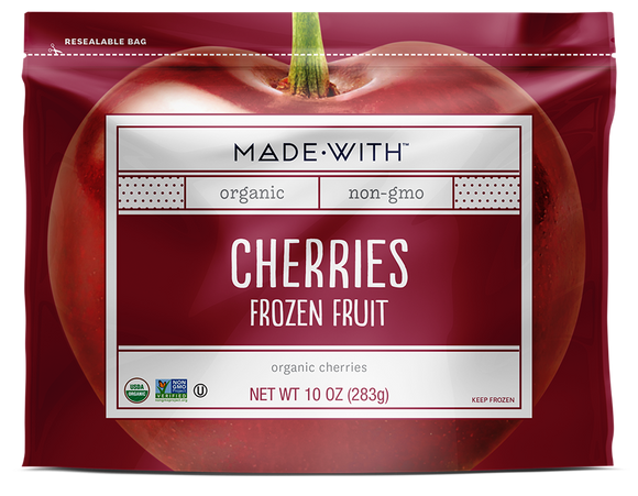 MADE WITH: Organic Cherries Frozen Fruit, 10 oz