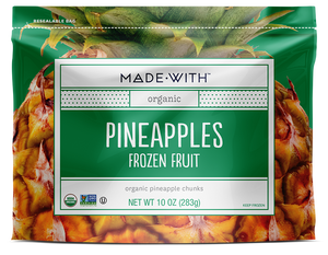 MADE WITH: Organic Pineapple Frozen Fruit, 10 oz