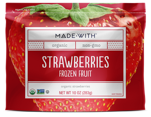 MADE WITH: Organic Strawberries Frozen Fruit, 10 oz