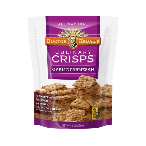 DR KRACKER: Culinary Crisps Garlic Parmesan, 6 oz