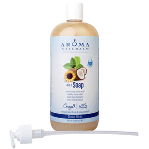AROMA NATURALS: 4in1 Global Mint Castle Liquid Soap, 34 oz
