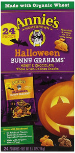 ANNIES HOMEGROWN: Halloween Bunny Graham Crackers 24 Pouches, 9.7 oz