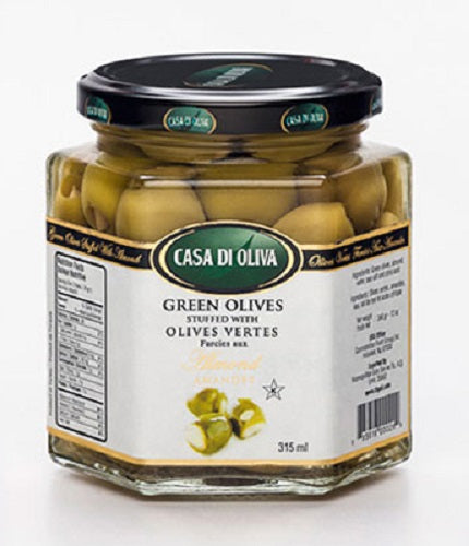 CASA DI OLIVA: Green Olives Stuffed With Almond, 12 oz