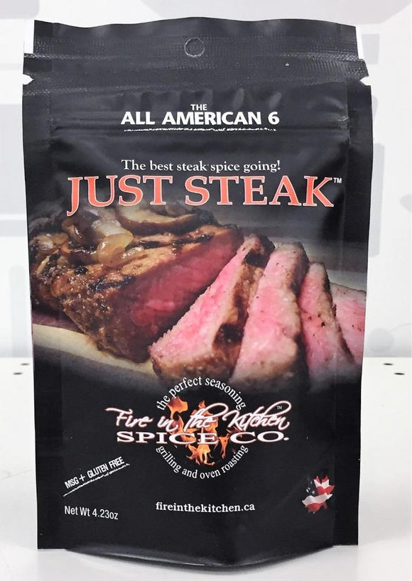 FIRE IN THE KITCHEN: Just Steak Spice, 4.23 oz