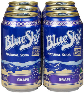 BLUE SKY: Natural Soda Grape 6 ct, 72 oz