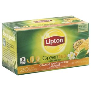 LIPTON: Orange Passionfruit Jasmine Green Tea 20 Tea Bags, 1.6 oz