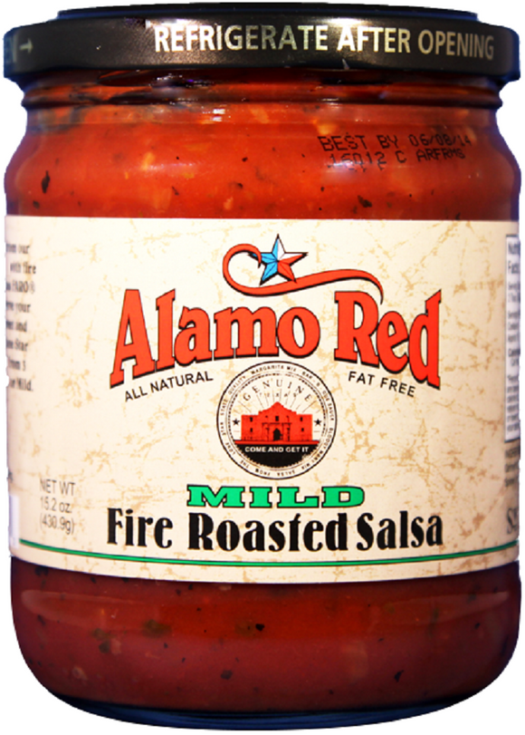 ALAMO RED: Fire Roasted Salsa Mild, 15.2 oz