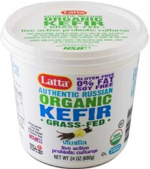 LATTA: Kefir 0% Vanilla Organic, 24 oz