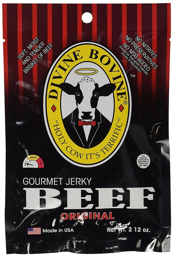 DIVINE BOVINE: Original Beef Jerky, 2.12 oz