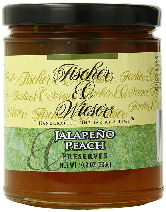 FISCHER & WIESER: Preserve Jalapeno Peach, 10.9 oz