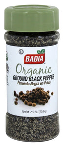 BADIA: Organic Ground Black Pepper, 2.5 oz